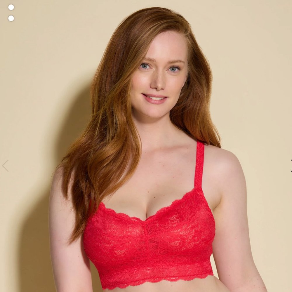 Cosabella Never Say Never Curvy Sweetie Bralette in Rosetto Size XL